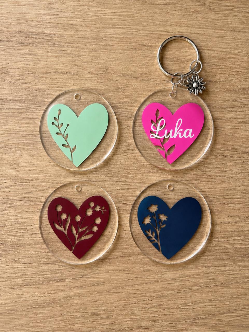 Heart Keychain/Bag Tag