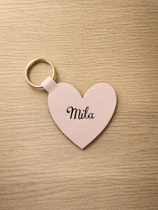 Personalised Heart Keyring
