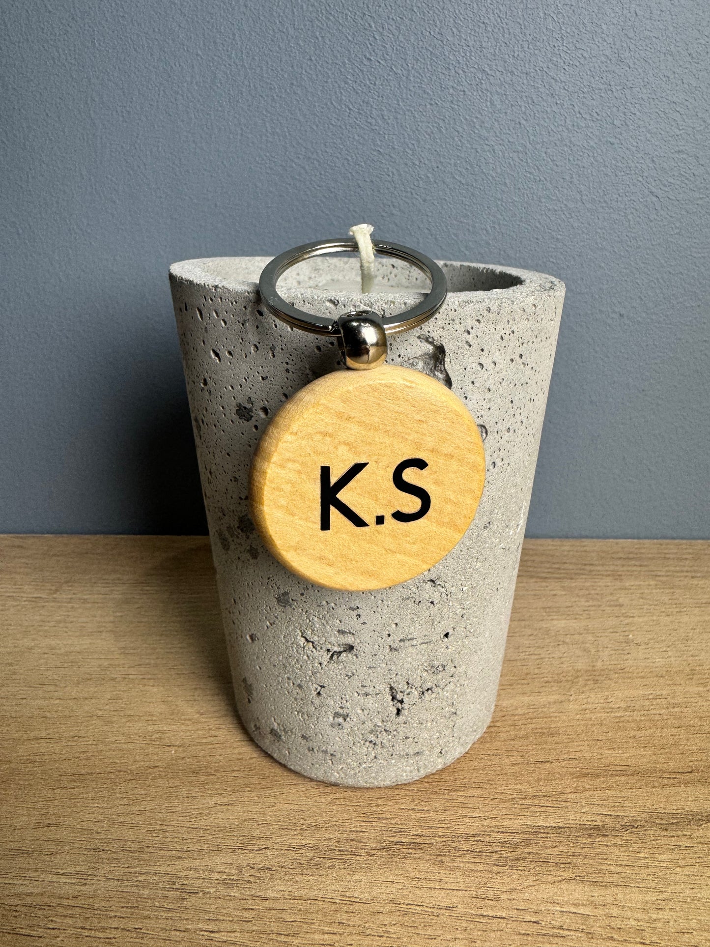 #1 Dad Wooden Keyring
